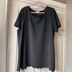 Boutique Scalloped Blouse